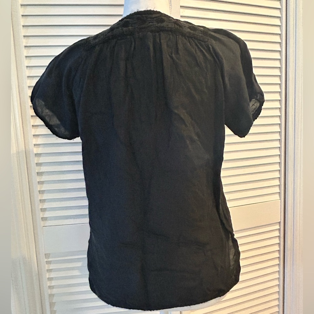 Black Boho Beachy Top - Picture 2 of 5